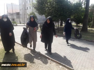 برگزاری مانور پاکسازی طبیعت پارک محله سیدجلال به مناسبت روز جهانی محیط زیست با همکاری سازمان پسماند شهرداری بابل و آموزشکده فنی و حرفه ای دختران الزهرا (س) بابل  2
