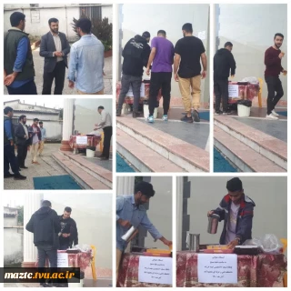 برپایی ایستگاه صلواتی به مناسبت هفته بسیج در دانشکده فنی وحرفه ای محمودآباد