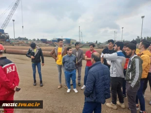 بازدید علمی دانشجویان گروه مکانیک موتورهای دریایی دانشکده فنی و حرفه ای محمودآباد از شرکت کشتی سازی ایران صدرا 3