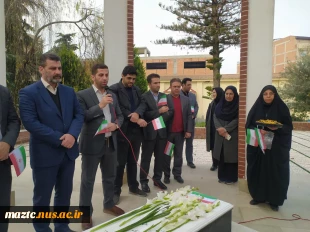 برگزاری مراسم غبار روبی،  عطر افشانی و گل آرائی مزار شهید خوشنام در دانشگاه ملی مهارت استان مازندران  6