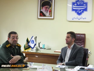 دیدار صمیمانه سرهنگ پاسدار محمد حسن سلامی مدیرکل حفظ آثار و نشر ارزش‌های دفاع مقدس مازندران و هیئت همراه با دکتر نعمت اله عسکری رئیس دانشگاه ملی مهارت استان
 2