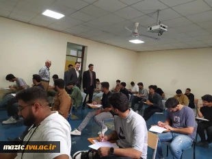 بازدید دکتر جهانشاهی  معاونت آموزشی دانشگاه ملی مهارت از حوزه‌های امتحانی دانشکده ملی مهارت امام محمد باقر (ع) ساری  2