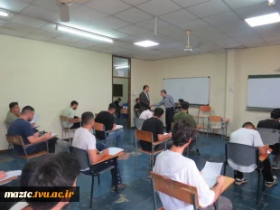 بازدید دکتر جهانشاهی  معاونت آموزشی دانشگاه ملی مهارت از حوزه‌های امتحانی دانشکده ملی مهارت امام محمد باقر (ع) ساری  2