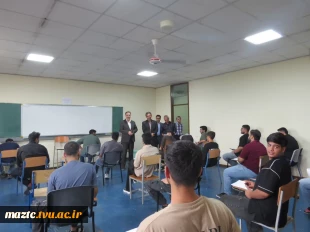 بازدید دکتر جهانشاهی  معاونت آموزشی دانشگاه ملی مهارت از حوزه‌های امتحانی دانشکده ملی مهارت امام محمد باقر (ع) ساری  2