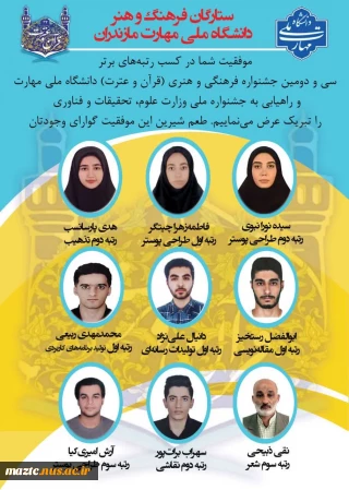افتخارآفرینی دانشجویان دانشکده‌های ۱۲گانه استان در جشنواره قرآن و عترت