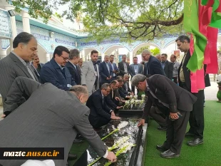 آیین غبار روبی گلزار شهدا‌ به مناسبت فرارسیدن  سالروز هفته دفاع مقدس برگزار شد 3