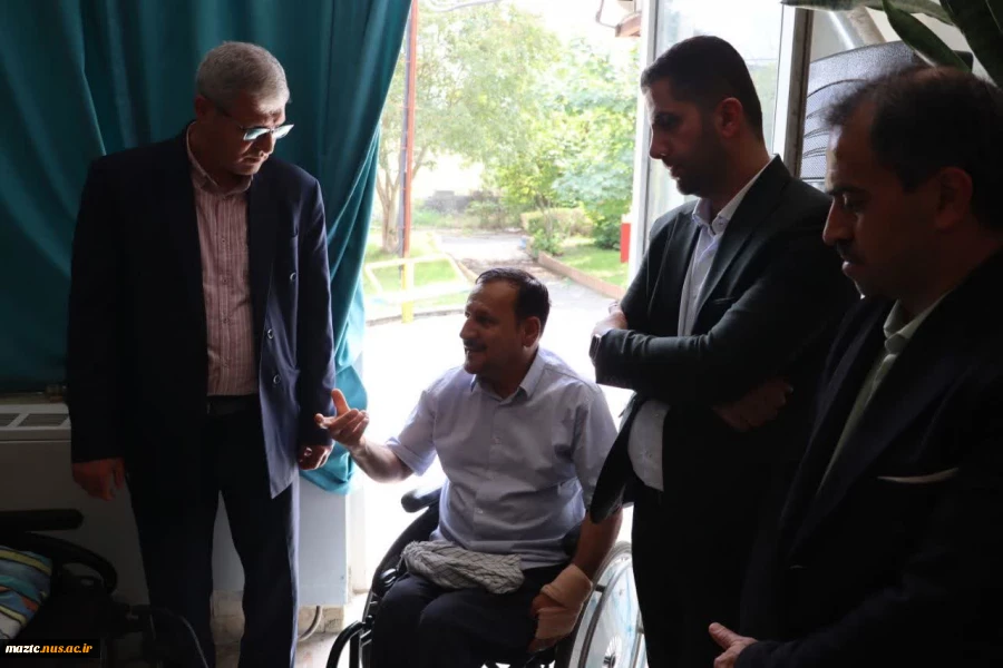 در راستای گرامیداشت هفته دفاع مقدس و تقویت ارتباط دانشگاه با ارزش‌های والای انقلاب اسلامی
دیدار صمیمانه رئیس دانشگاه ملی مهارت مازندران ، هیئت رئیسه  و روسای دانشکده های ۱۲گانه با جانبازان مرکز توانبخشی امام علی (ع) ساری 2