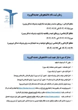 زمان و مراحل ثبت نام دانشجویان جدید الورود