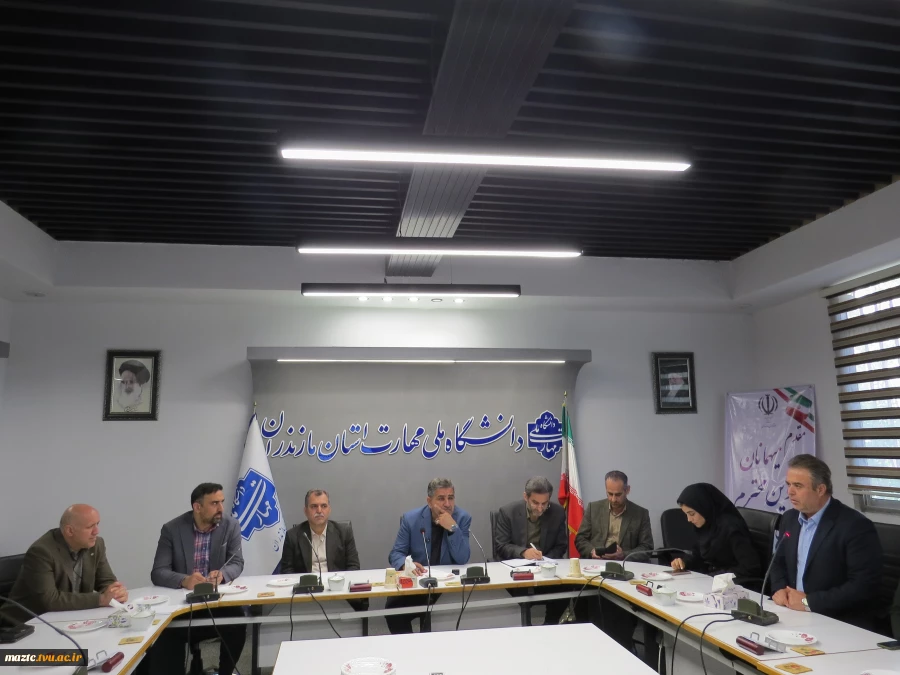 ضور دکتر علی بابایی ، نماینده  محترم مجلس شورای اسلامی شهرستان‌های ساری و میاندرود و رئیس محترم کمیسیون اجتماعی مجلس در دانشگاه ملی مهارت واحد استانی مازندران 2