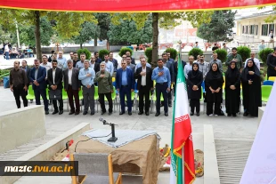 مراسم گرامیداشت هفته دفاع مقدس در یادمان شهید خوش‌نام دانشکده ساری 7
