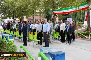مراسم گرامیداشت هفته دفاع مقدس در یادمان شهید خوش‌نام دانشکده ساری 8