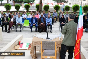 مراسم گرامیداشت هفته دفاع مقدس در یادمان شهید خوش‌نام دانشکده ساری 13